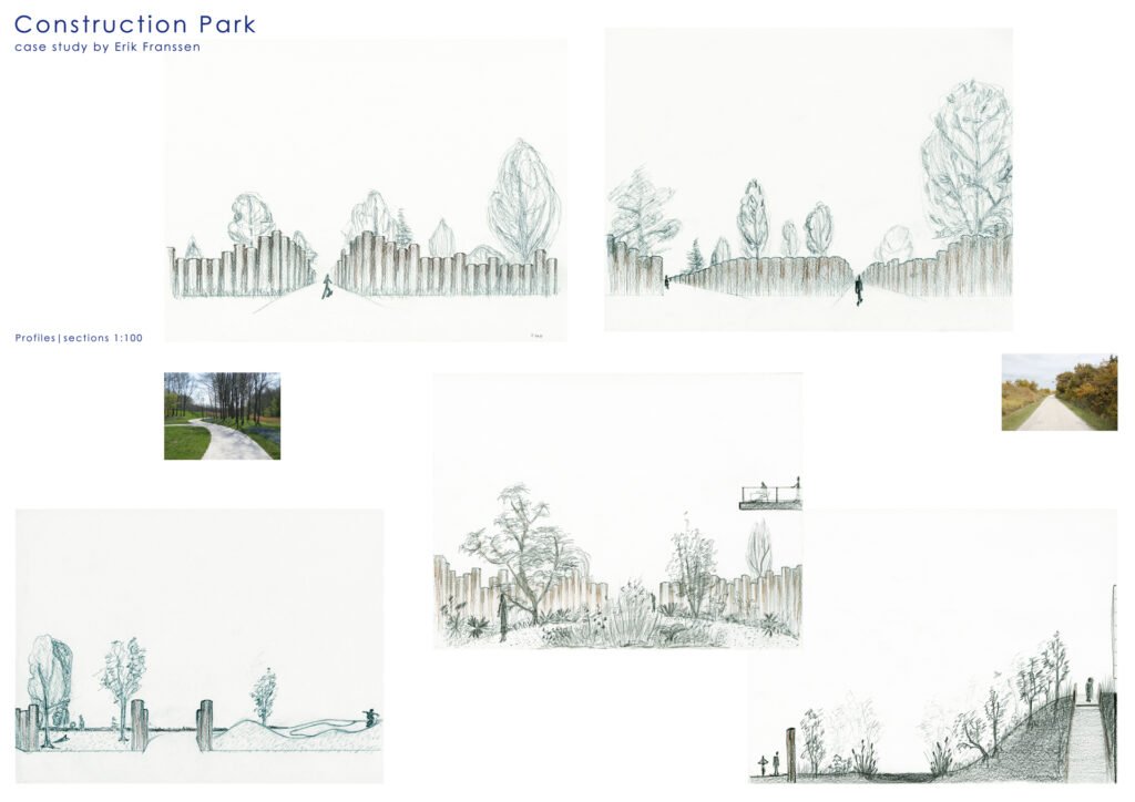 Landschap ontwerp case study Amsterdam profielen en dwarsdoorsnedes Construction Park